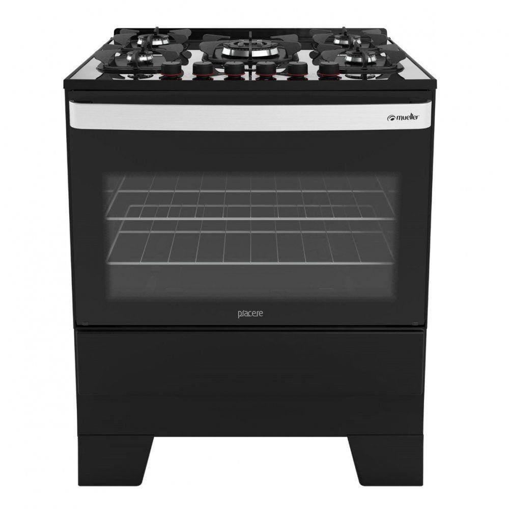 Fogao Mueller Piacere Vetro 5 Bcs G6 601230007 - Bivolt