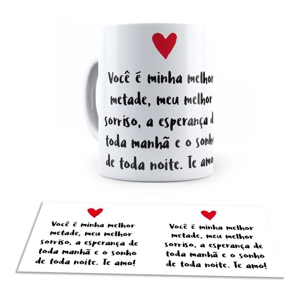 Caneca Ceramica Meu Melhor Sorriso Feliz Dia Dos Namorados