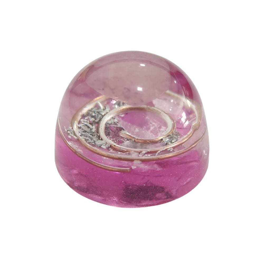 Orgonite Semi-esférico Rosa com Quartzo Rosa Relacionamento