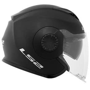 Capacete Ls2 Aberto Verso OF570 Monocolor Preto Fosco