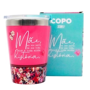Copo Viagem Snap Mãe Minha História 300ml - Zona Criativa