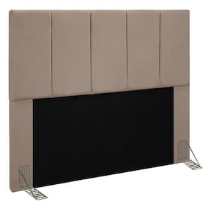Cabeceira Cama Box Casal King 193cm Pérola D10 Suede Bege