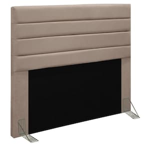 Cabeceira Cama Box Casal King 193cm Rubi D10 Suede Bege