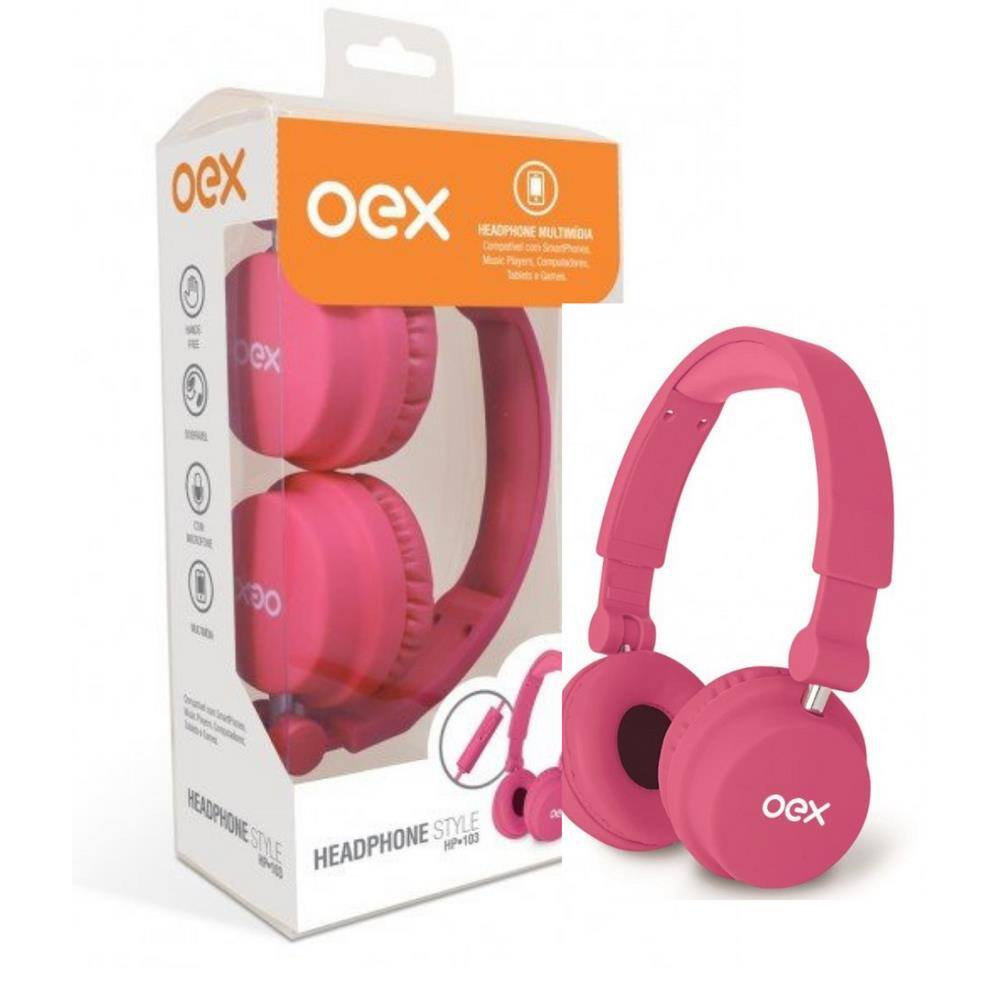 Microfone Style Oex Rosa Hp103 