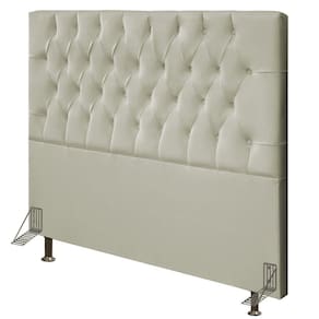 Cabeceira Cama Box Casal King 193cm Diamante D10 Corano Bege