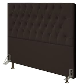 Cabeceira Cama Box Casal King 193cm Diamante Suede Marrom