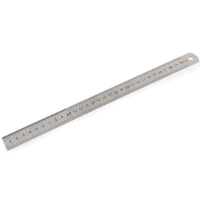 Régua Metal Leve De Aço Inoxidável Tamanho 30 cm Marcação Baixo Relevo Escolar Escritório Engenheiro