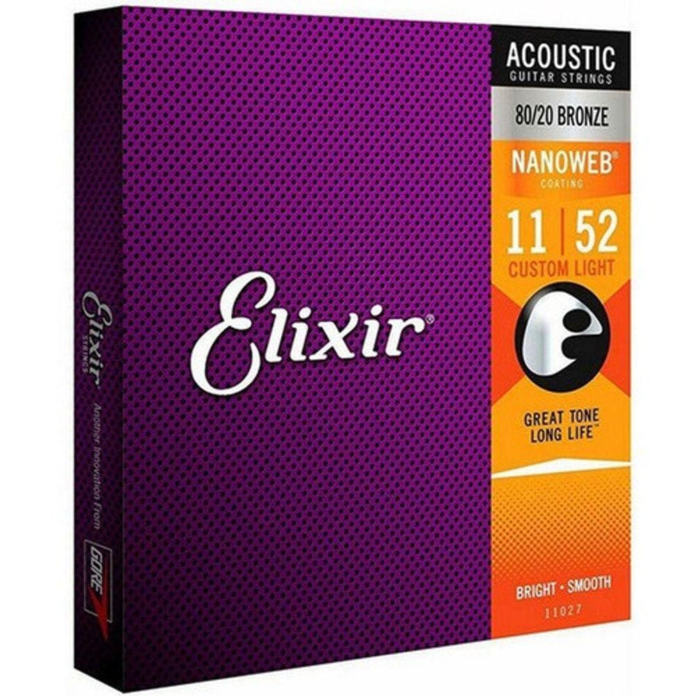 Cordas Para Violão Aço 010 Elixir Made In Usa C/ Nota Fiscal