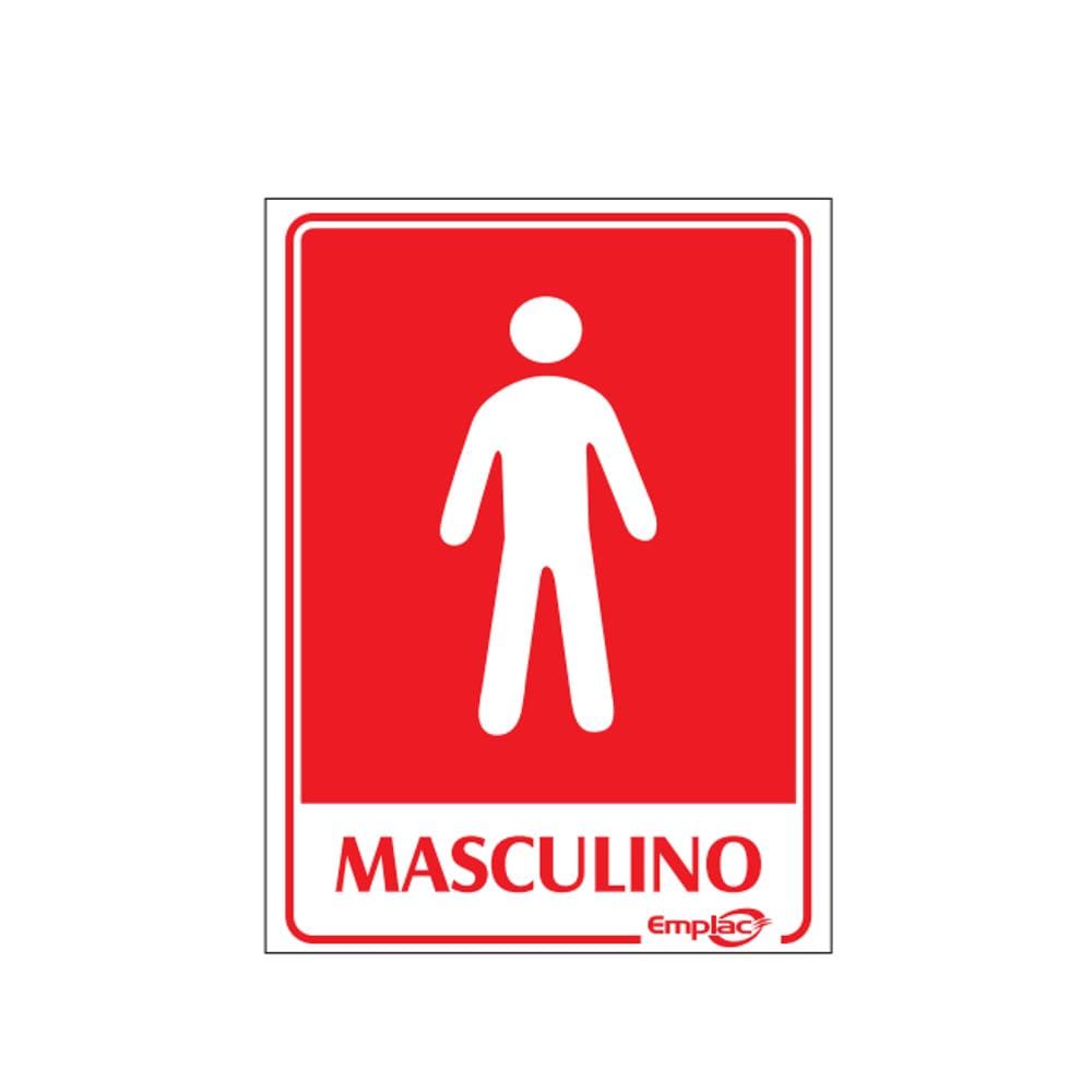 Placa - Masculino / Em Ps E.P.I. 20 X 15Cm Emplac Br