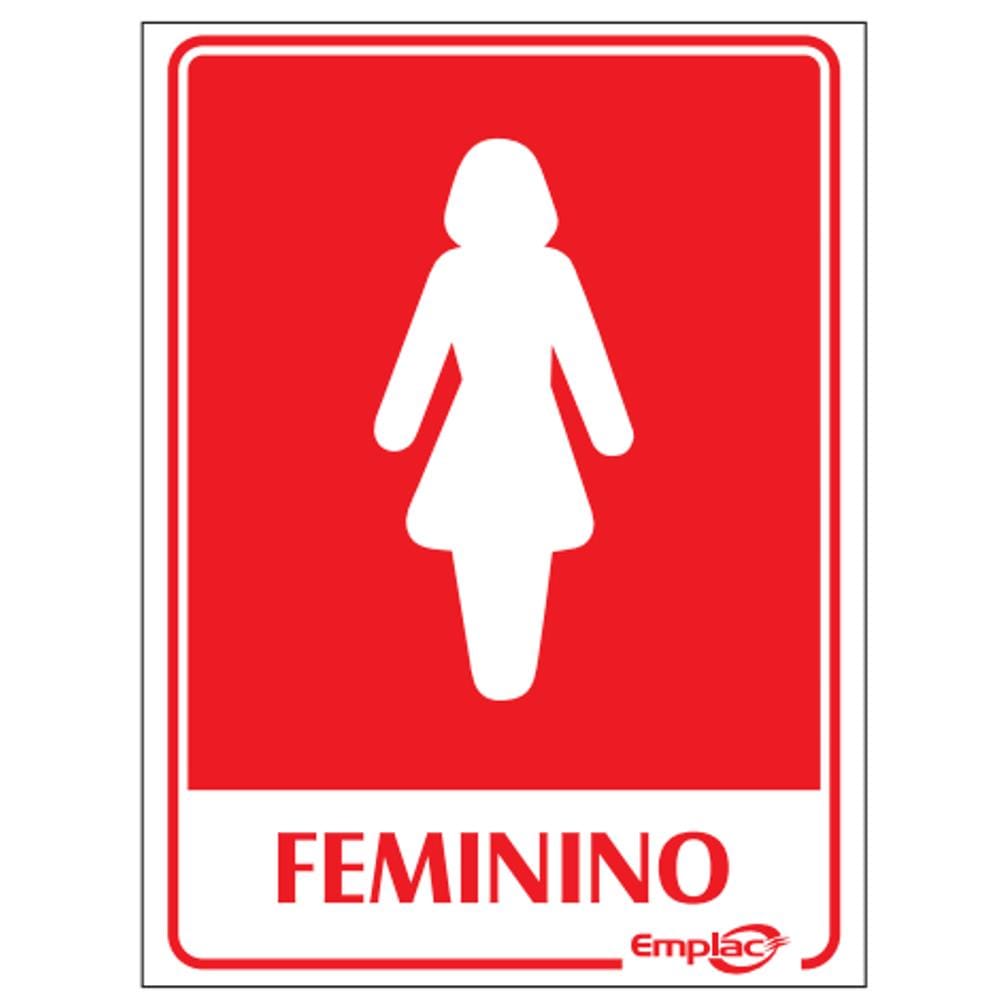 Placa - Feminino / Em Ps E.P.I. 20 X 15Cm Emplac Br