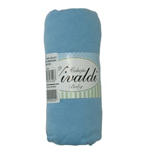 Lençol Berço Americano com Elastico 100% Algodão Azul 1,30cm x 70cm