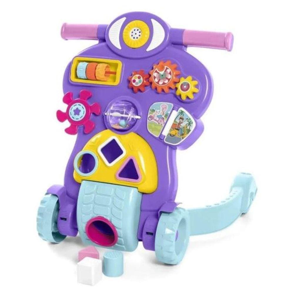 Andador Bebê Piloto Feminino c/ Som e Luz - Calesita
