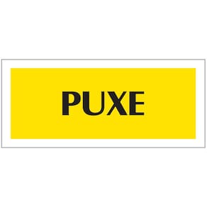 Placa - Puxe - Amarela / Em Ps 20 X 7Cm Emplac Br