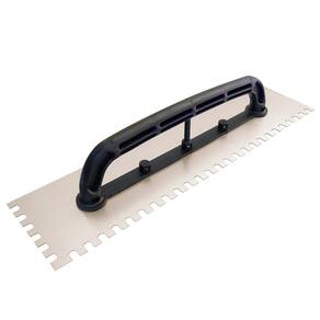 Desempenadeira de Aço Dentada Thompson com Cabo de Plástico 12x48cm