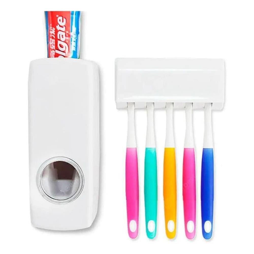 Dispenser Para Pasta De Dente Com Suporte Para Escovas