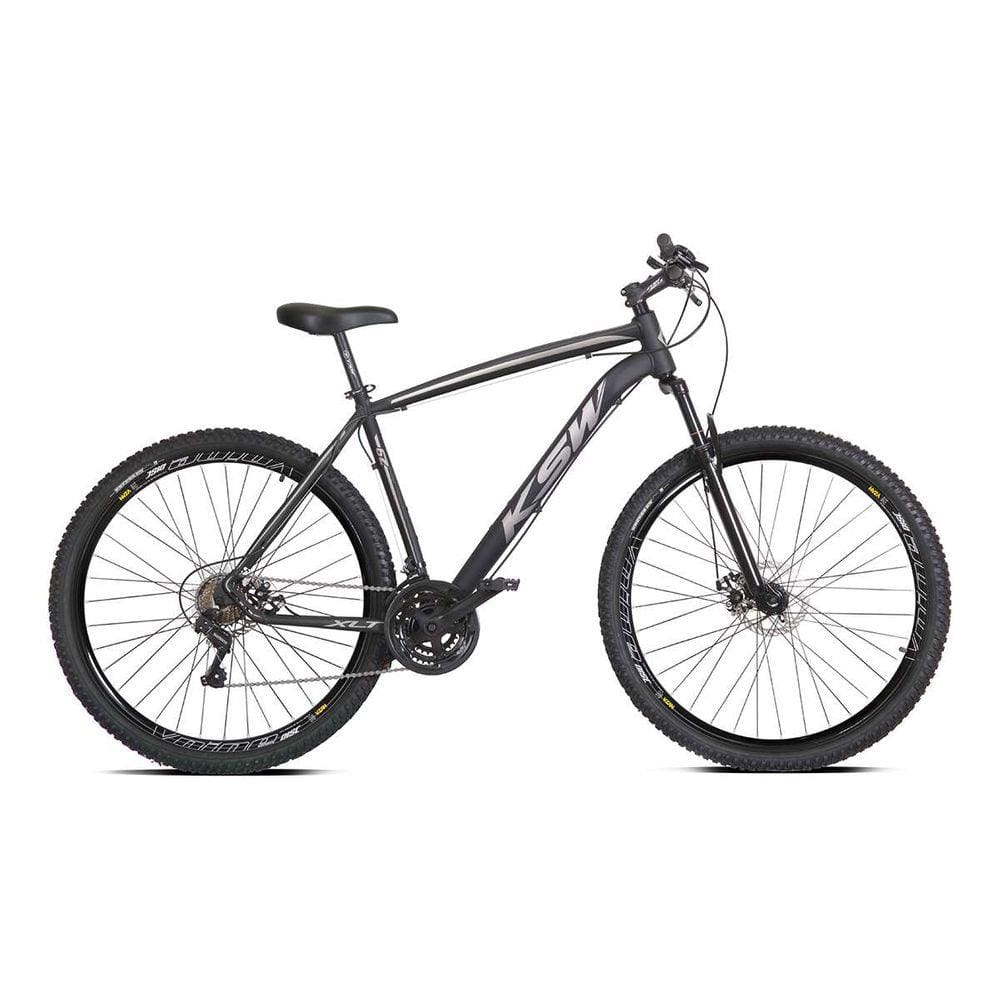 Bicicleta Aro 29 KSW XLT 21v Shimano Tourney Preto com Prata 19