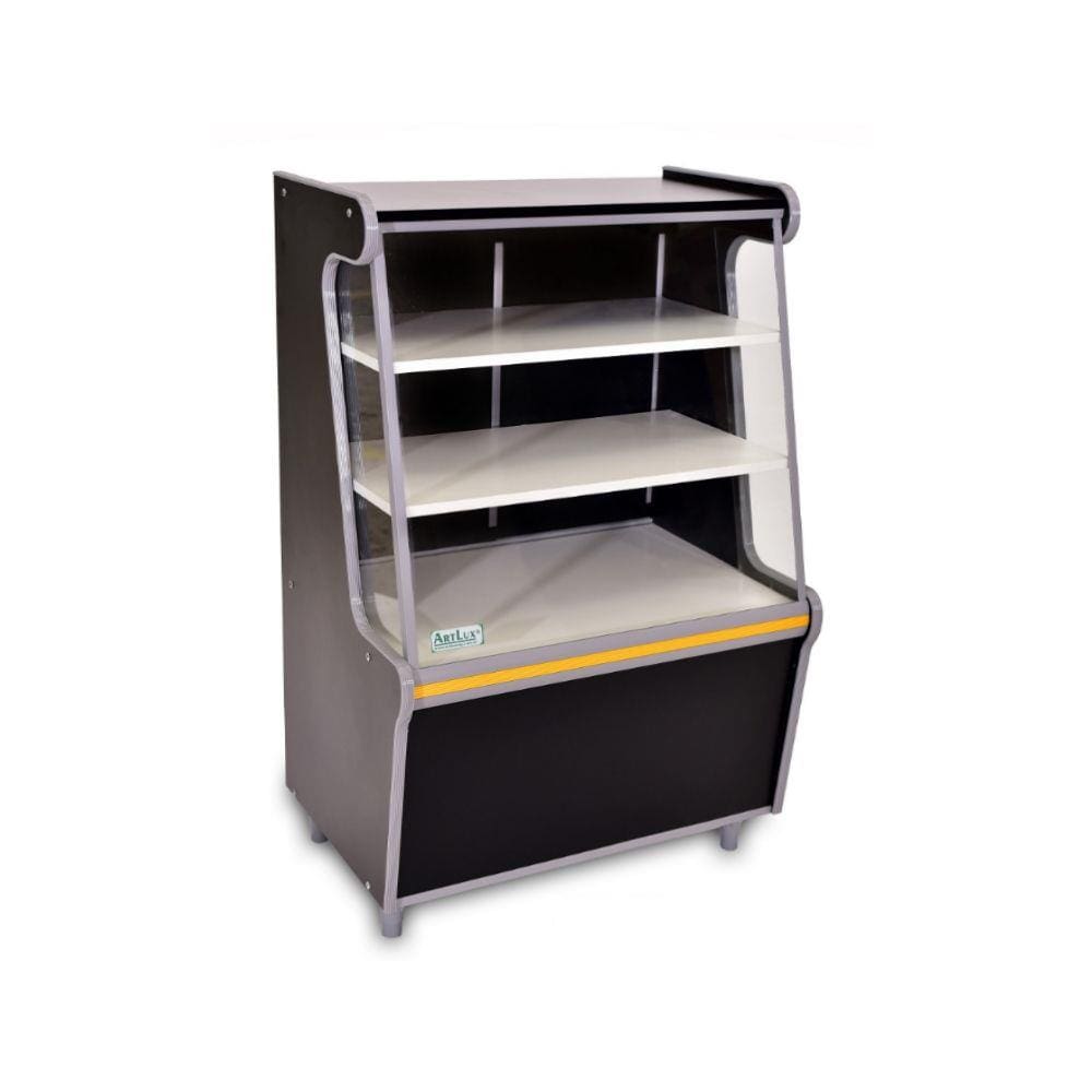 Balcão Vitrine Seco 70 Artlux Dark Preto Faixa Am