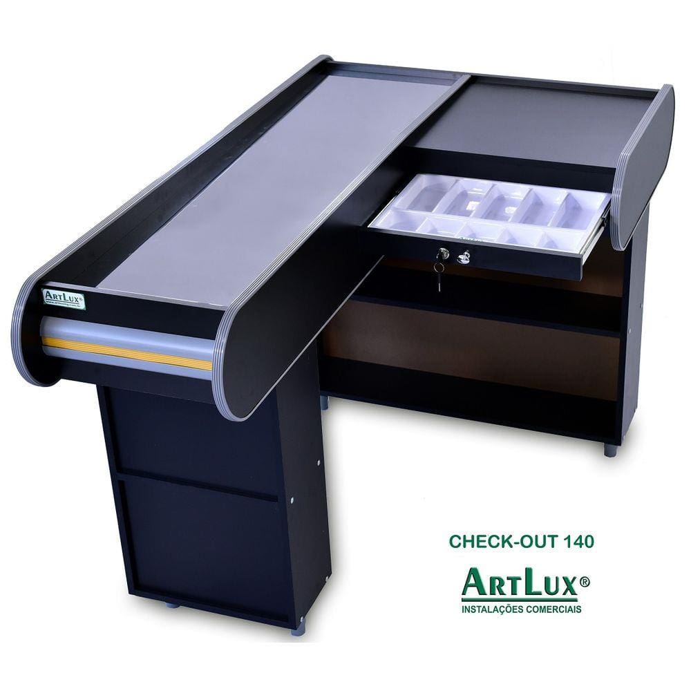 Check Out Artlux Dark Preto 140 Corredor Padrão Inox Fx Am