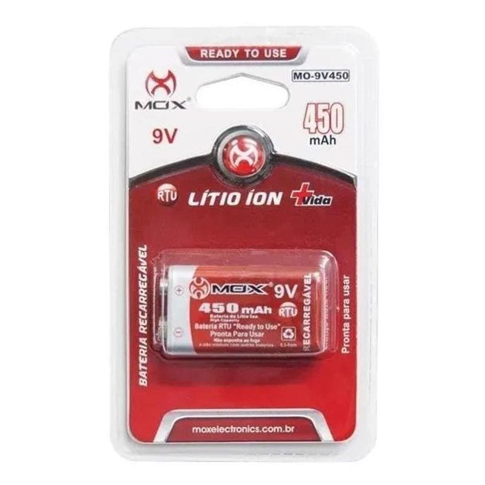 Bateria Mox 9V 450 mAh