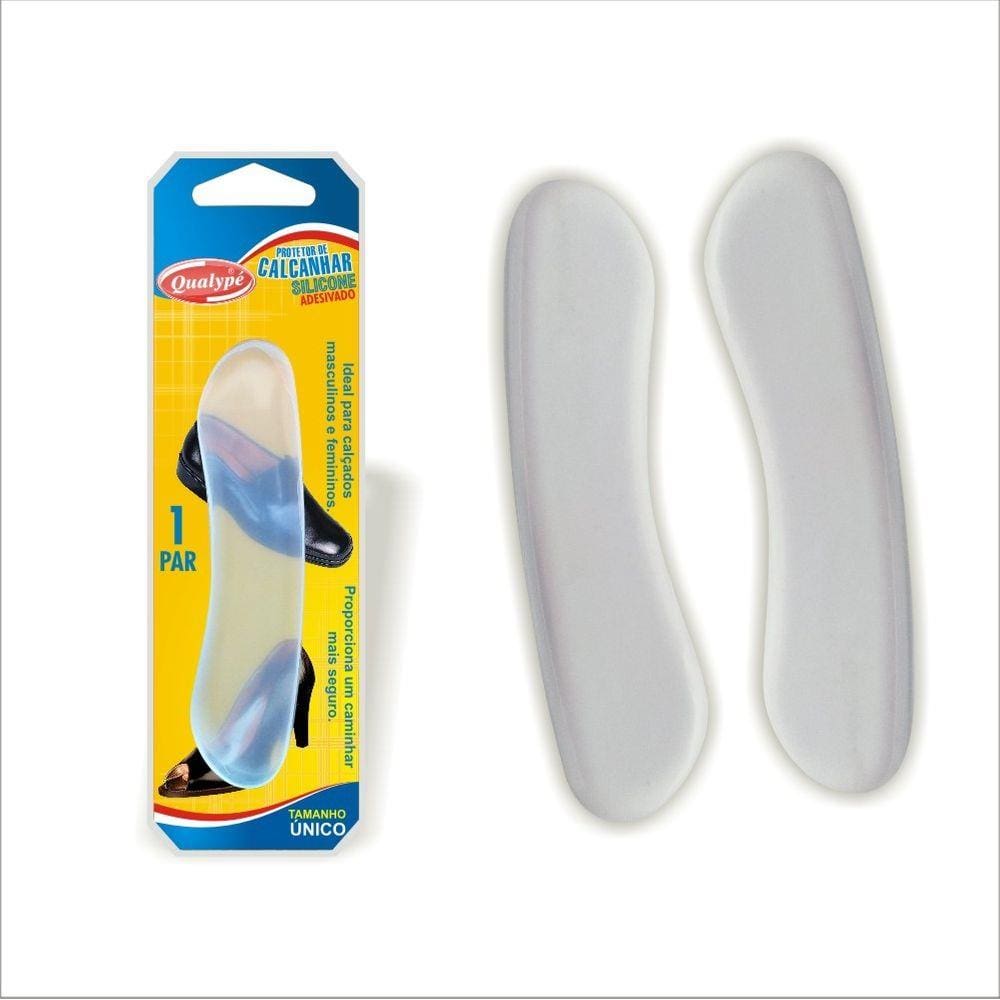Kit 5 pares - Protetor de Calcanhar - Silicone - Transparente - Adesiva