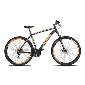 Bicicleta Aro 29 KSW XLT 21v Shimano Tourney Preto com Laranja 19