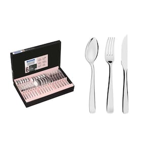 Faqueiro Tramontina Pacific em Aço Inox com Facas para Churrasco Acabamento Alto Brilho com Detalhes no Cabo 36 Peças Tramontina