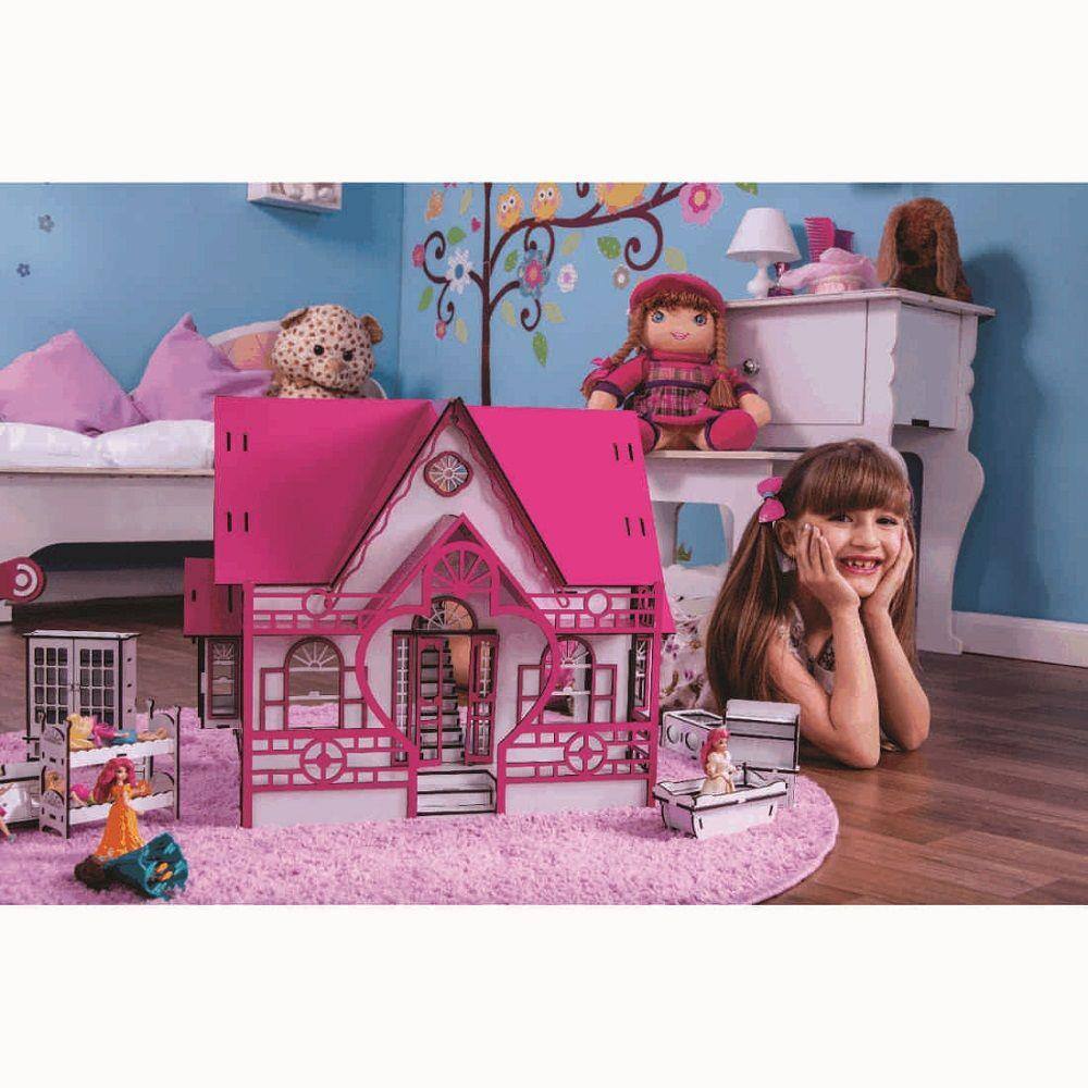 Casa bonecas escala Barbie com garagem Milla Sonhos DARAMA