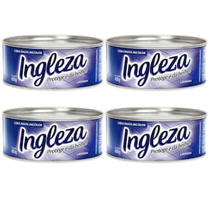 Kit 4 Cera Pasta Incolor 400G Pisos Cimentados Móveis Portas