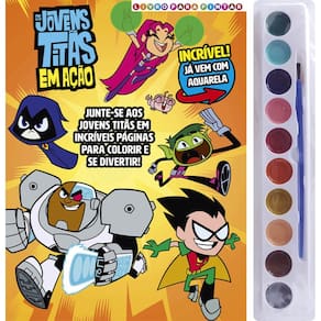 Jovens Titãs Livro para Pintar com Aquarela