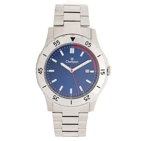 Relógio Champion Ca30150A Aço Inox Prata Azul Analógico