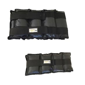 Kit Pares De Caneleiras Tornozeleiras 8Kg + 1Kg Pretas