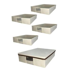 caixa para botas multiuso visor e tampa grande organização - L 37cm x A 11cm x P 50cm - KIT C/ 5