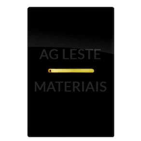 Cj Interruptor Simples Horizontal Com Suporte 4X2 - Dicompel Novara Preto Brilhante Gold - Dnv1700/2Pbgd