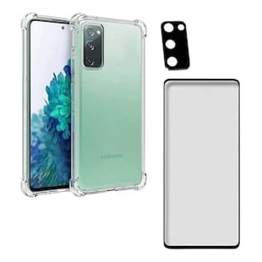 Capa Anti Impacto Galaxy S20 Fe + Vidro 3D + Vidro 3D Camera