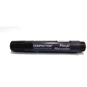 Pincel Marcador Permanente Traco Grosso Preto - Compactor
