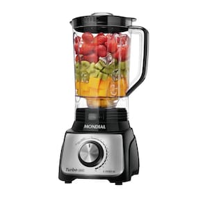 Liquidificador Mondial Turbo Inox 3L Preto L-1100-BI