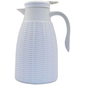 Garrafa Térmica Revestida Rattan Plastico 1L Branco