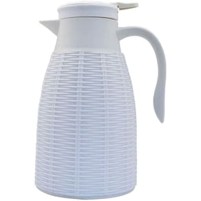 Garrafa Térmica Revestida Rattan Plastico 1L Branco