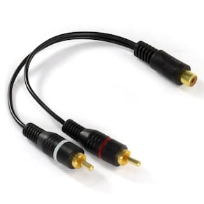 Cabo Y Rca Femea X 2 Rca Macho 20 Cm Yrf2rm-20