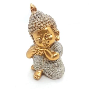 Buda Baby Bebê Refletindo Baby Buda Brilhante Estatueta 8 cm