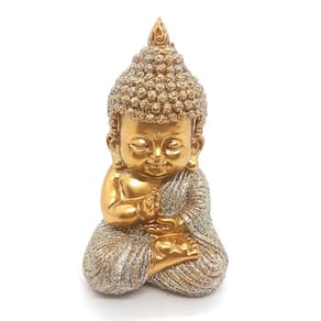Buda Baby Bebê Orando Baby Buda Brilhante Estatueta 8 cm