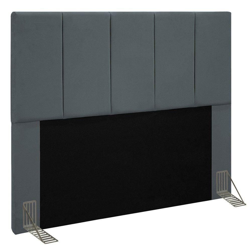 Cabeceira Cama Box Casal Queen 160cm Pérola D10 Suede Cinza
