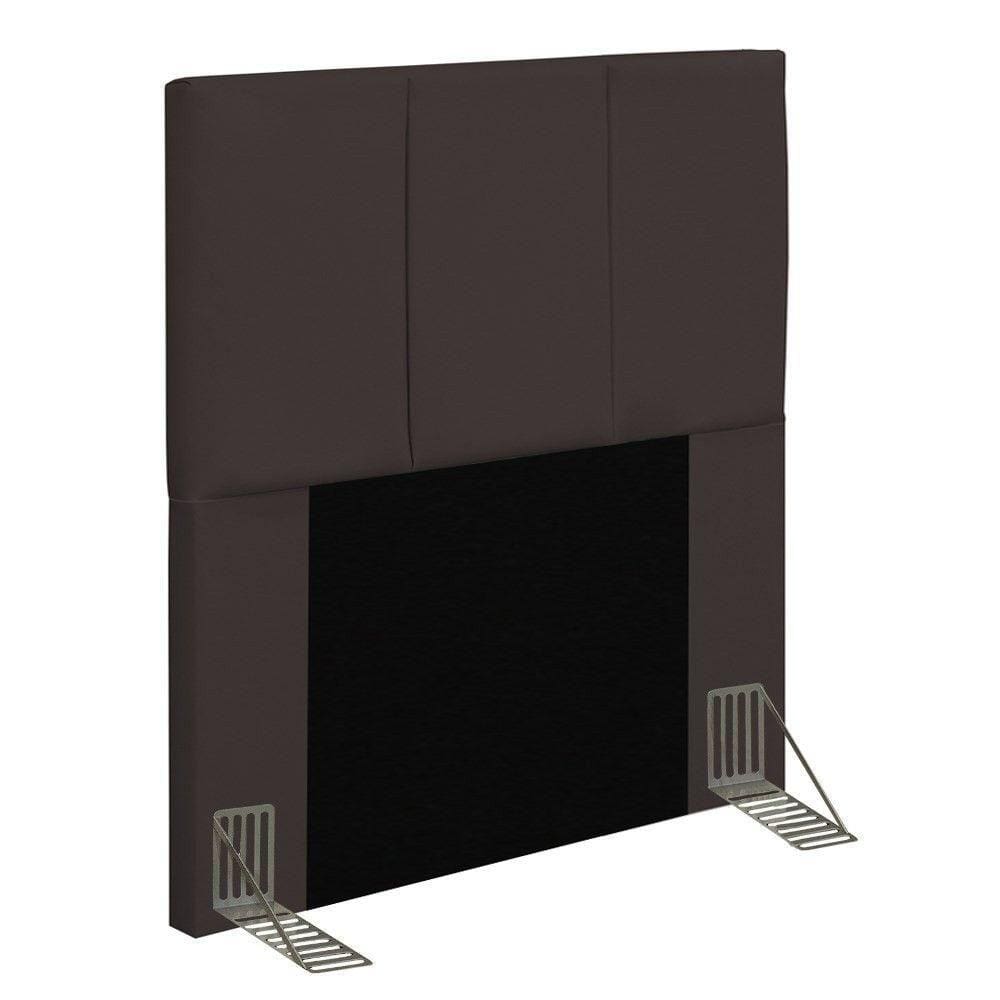 Cabeceira Cama Box Solteiro 90cm Pérola D10 Corano Marrom