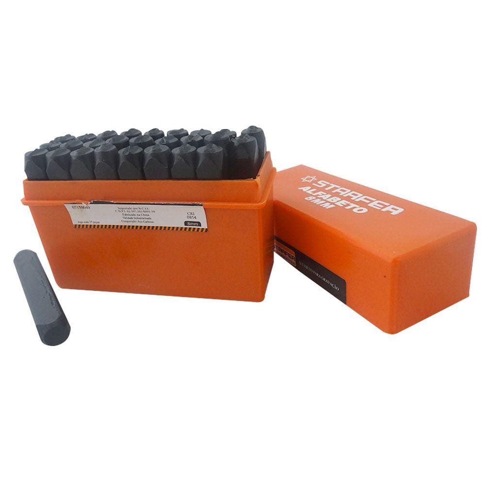 Alfabeto para Gravação 8mm Starfer