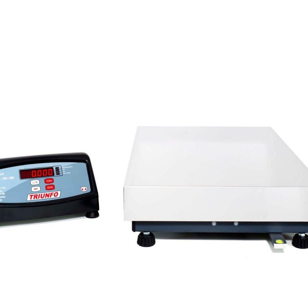 Balança Profissional PLT 150/300kg Slim Sem Coluna Com Bateria Triunfo