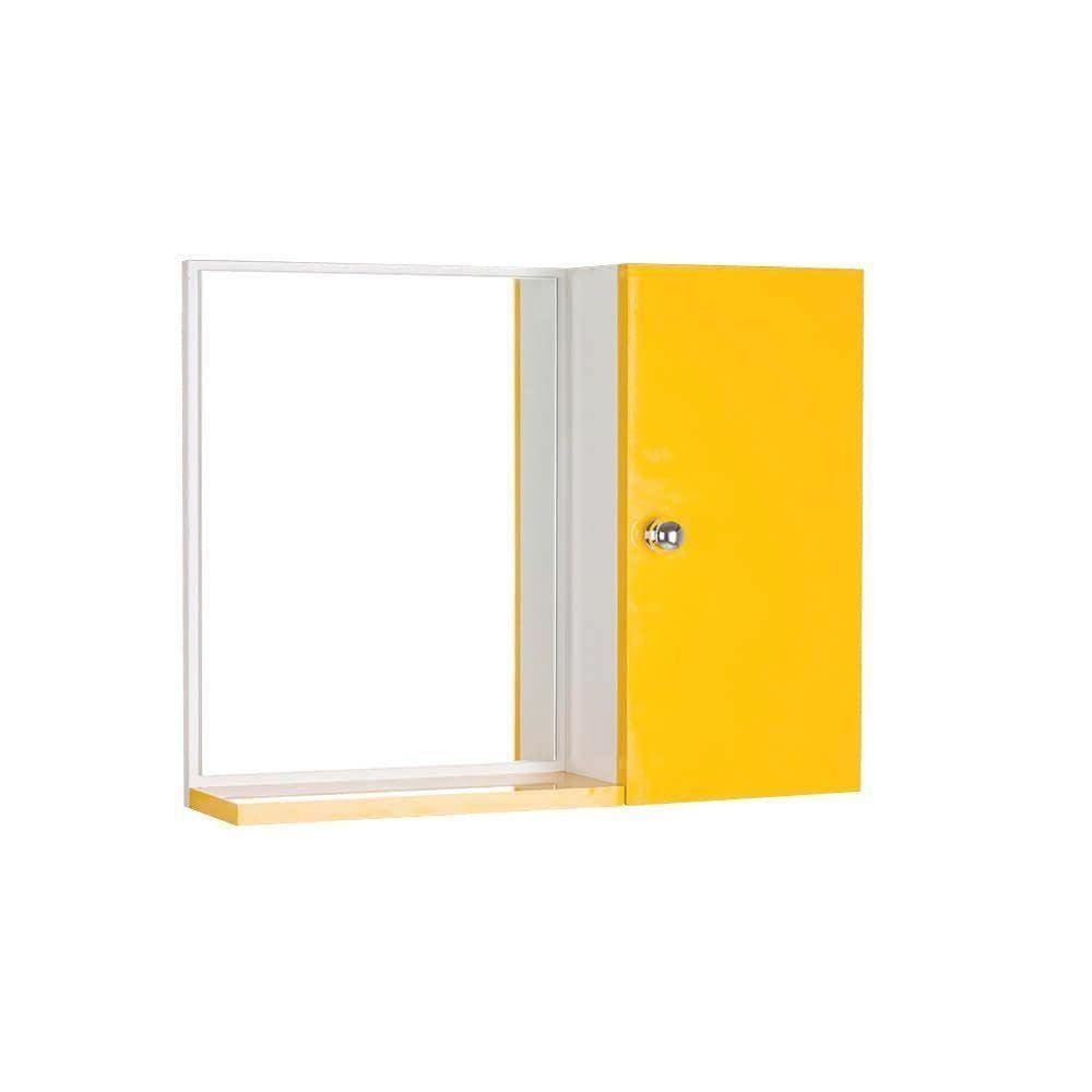 Espelho para Banheiro com Armário Amarelo