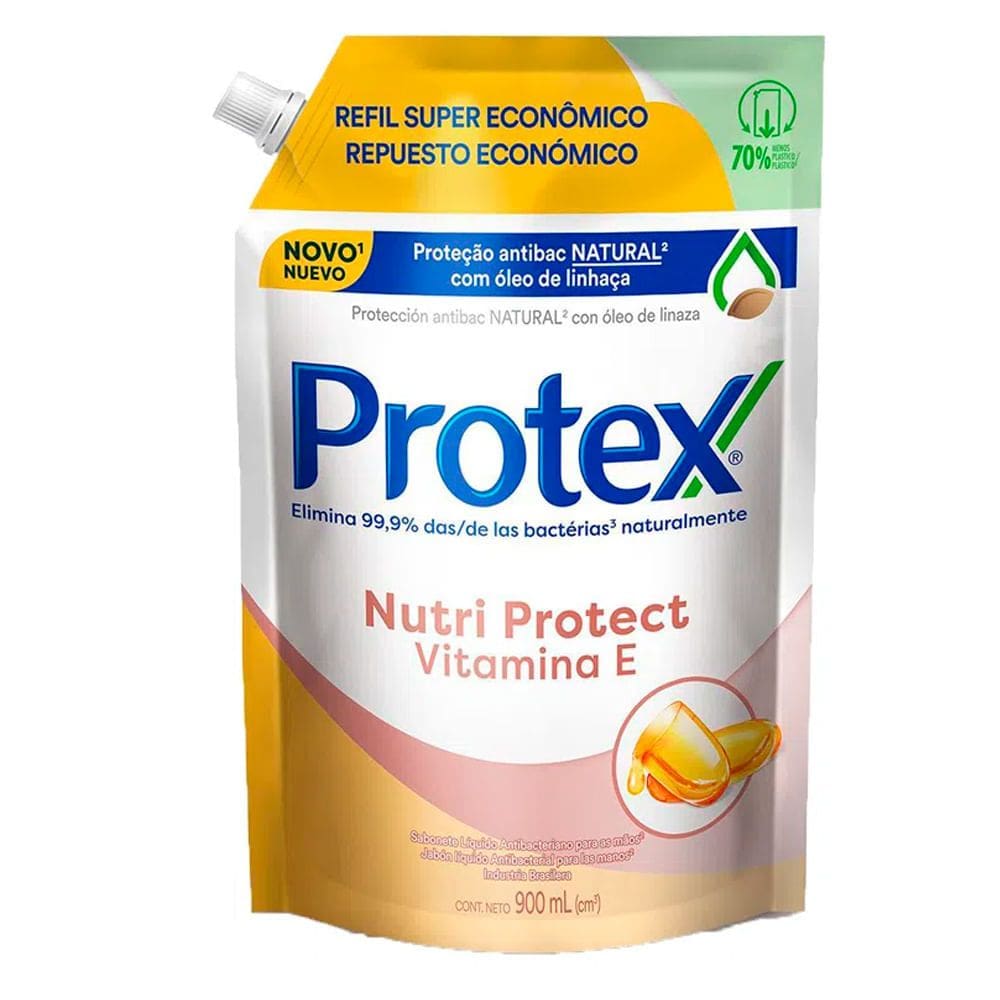 Sabonete Líquido Protex Nutri Protect Vitamina E para as Mãos 900ml