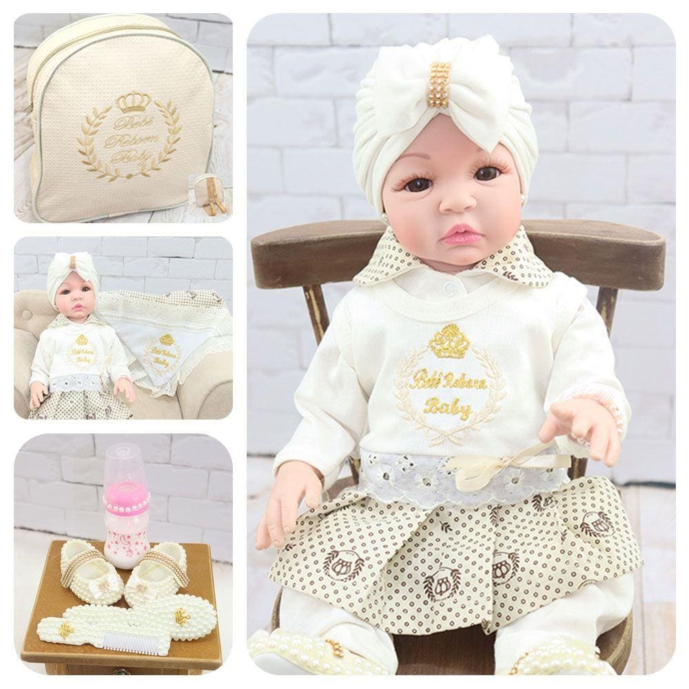 Boneca realista tipo bebe reborn yasmin 1172 sid nyl