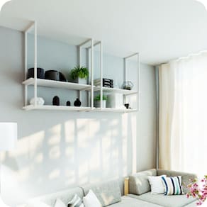 Nicho Branco Prateleira Suspensa Teto Sala Branca 1.20mt