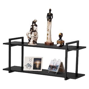 Nicho Sala e Quarto Preto Com Prateleiras Preto 120cm